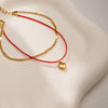 Wholesale Gold Plated Heart Geometric Simple Stainless Steel Pendant Bracelet For Women