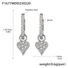 Wholesale Gold Plated 18K Gold Inlaid Zircon Stainless Steel Geometric Heart Shape And Bow Tie Earrings For Women