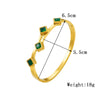 Wholesale Gold Plated Square Bracelet With Inlaid Glass Rhinestones In Titanium Steel