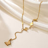Wholesale Gold Plated Stainless Steel And Titanium Steel Butterfly And Bow Tie Necklace Jewelry For Women Light Luxury Style