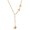 Wholesale Gold Plated Stainless Steel And Titanium Steel Butterfly And Bow Tie Necklace Jewelry For Women Light Luxury Style