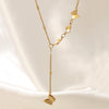 Wholesale Gold Plated Stainless Steel And Titanium Steel Butterfly And Bow Tie Necklace Jewelry For Women Light Luxury Style