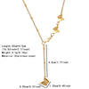 Wholesale Gold Plated Stainless Steel And Titanium Steel Butterfly And Bow Tie Necklace Jewelry For Women Light Luxury Style