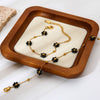 Wholesale Gold Plated Stainless Steel Daisy Flower Jewelry Set For Women