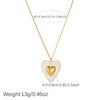Wholesale Gold Plated Stainless Steel Double Heart Pendant Box Chain Necklace For Women