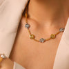 Wholesale Gold Plated Stainless Steel Flower Bracelet And Necklace For Women In Ins Style