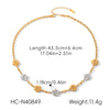 Wholesale Gold Plated Stainless Steel Flower Bracelet And Necklace For Women In Ins Style