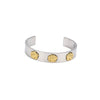 Wholesale Gold Plated Stainless Steel Flower Open Bracelet With Minimalist Design