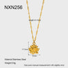 Wholesale Gold Plated Stainless Steel Flower Shape Pendant Necklace For Women
