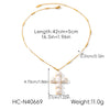Wholesale Gold Plated Stainless Steel Geometric Cross Pendant Irregular Chain Necklace For Women Ins Style Minimalist
