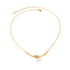 Wholesale Gold Plated Stainless Steel Geometric Cross Pendant Irregular Chain Necklace For Women Ins Style Minimalist