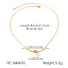 Wholesale Gold Plated Stainless Steel Geometric Cross Pendant Irregular Chain Necklace For Women Ins Style Minimalist