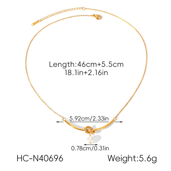 Wholesale Gold Plated Stainless Steel Geometric Cross Pendant Irregular Chain Necklace For Women Ins Style Minimalist