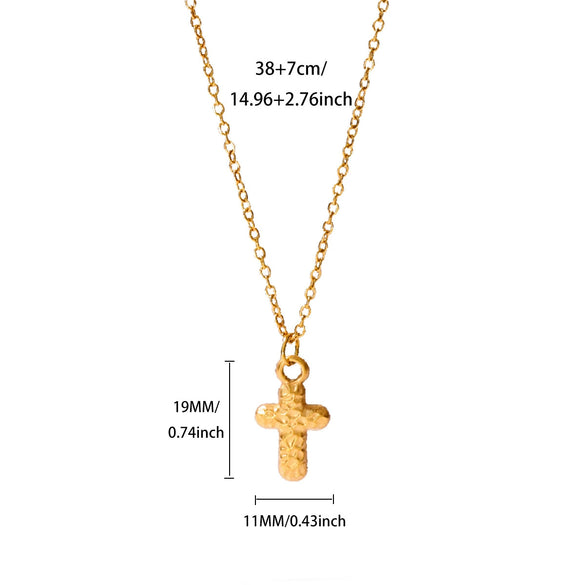Wholesale Gold Plated Stainless Steel Geometric Eye Cross Portrait Heart Pendant Necklace For Unisex