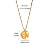 Wholesale Gold Plated Stainless Steel Geometric Eye Cross Portrait Heart Pendant Necklace For Unisex