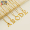 Wholesale Gold Plated Stainless Steel Geometric Letter And Number Pendant Cross Chain Necklace For Women