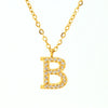 Wholesale Gold Plated Stainless Steel Geometric Letter And Number Pendant Cross Chain Necklace For Women