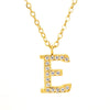 Wholesale Gold Plated Stainless Steel Geometric Letter And Number Pendant Cross Chain Necklace For Women