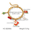 Wholesale Gold Plated Stainless Steel Jewelry For Women With Cartoon Geometric Animal Zodiac Patterns And Oil Drop Christmas Tree Bell Elk Shapes Oshaped Chain