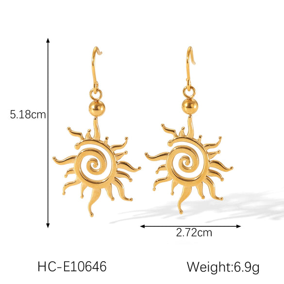 Wholesale Gold Plated Stainless Steel Jewelry With Star Geometric Animal Zodiac Patterns For Women Necklace And Earrings