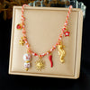 Wholesale Gold Plated Stainless Steel Marine Life And Heart Shape Star Pendant Necklace For Women
