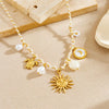 Wholesale Gold Plated Stainless Steel Marine Life And Heart Shape Star Pendant Necklace For Women