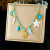 Wholesale Gold Plated Stainless Steel Marine Life And Heart Shape Star Pendant Necklace For Women