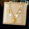 Wholesale Gold Plated Stainless Steel Marine Life And Heart Shape Star Pendant Necklace For Women