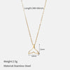 Wholesale Gold Plated Women's Simple Animal Zodiac Pattern Oshaped Chain Shellfish Tail Pendant Necklace
