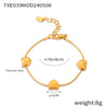 Wholesale Golden Love Beaded Light Luxury Collarbone Chain For Women Titanium Steel 18K Gold Plated Necklace Jewelry Electroplated