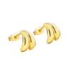 Wholesale Golden Retro Geometric Style Gold Plated Earrings