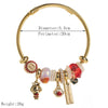 Wholesale Golden Stainless Steel Alloy Women's Bracelet With Diamond Treatment And Small Animal Pendant