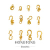 Wholesale Golden Stainless Steel Hook Buckles Geometric Handmade Diy Jewelry Connecting Buckles For Bracelets Necklaces With Electroplating