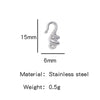 Wholesale Golden Stainless Steel Hook Buckles Geometric Handmade Diy Jewelry Connecting Buckles For Bracelets Necklaces With Electroplating