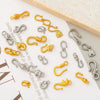 Wholesale Golden Stainless Steel Hook Buckles Geometric Handmade Diy Jewelry Connecting Buckles For Bracelets Necklaces With Electroplating