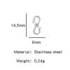 Wholesale Golden Stainless Steel Hook Buckles Geometric Handmade Diy Jewelry Connecting Buckles For Bracelets Necklaces With Electroplating