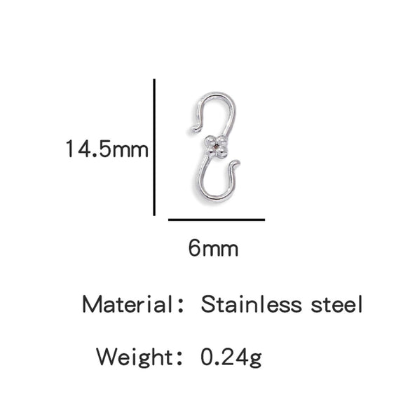 Wholesale Golden Stainless Steel Hook Buckles Geometric Handmade Diy Jewelry Connecting Buckles For Bracelets Necklaces With Electroplating