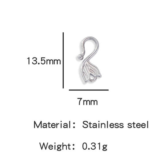 Wholesale Golden Stainless Steel Hook Buckles Geometric Handmade Diy Jewelry Connecting Buckles For Bracelets Necklaces With Electroplating