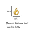 Wholesale Golden Stainless Steel Hook Buckles Geometric Handmade Diy Jewelry Connecting Buckles For Bracelets Necklaces With Electroplating