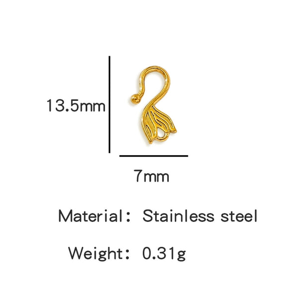 Wholesale Golden Stainless Steel Hook Buckles Geometric Handmade Diy Jewelry Connecting Buckles For Bracelets Necklaces With Electroplating