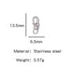 Wholesale Golden Stainless Steel Hook Buckles Geometric Handmade Diy Jewelry Connecting Buckles For Bracelets Necklaces With Electroplating