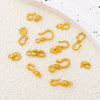 Wholesale Golden Stainless Steel Hook Buckles Geometric Handmade Diy Jewelry Connecting Buckles For Bracelets Necklaces With Electroplating