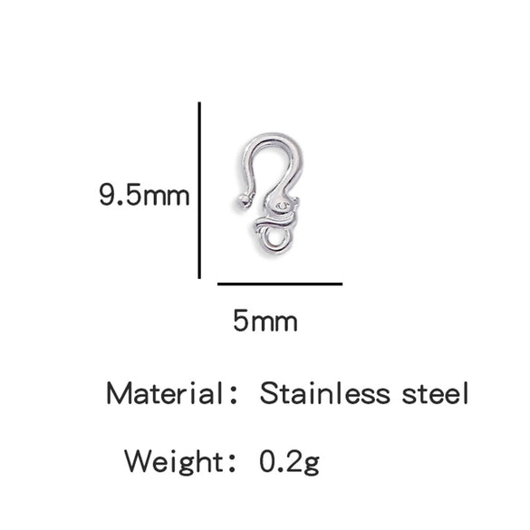 Wholesale Golden Stainless Steel Hook Buckles Geometric Handmade Diy Jewelry Connecting Buckles For Bracelets Necklaces With Electroplating