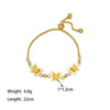 Wholesale Golden Titanium Steel Electroplated Butterfly Chain Bracelet For Women