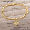Wholesale Goldplated Copper Cross Pearl Bead Bracelet Jewelry For Women And Unisex