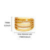 Wholesale Goldplated Copper Geometric Beltshaped Open Rings For Women With Electroplating Design