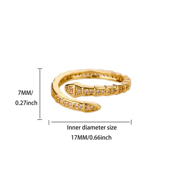 Wholesale Goldplated Copper Geometric Beltshaped Open Rings For Women With Electroplating Design