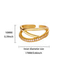 Wholesale Goldplated Copper Geometric Beltshaped Open Rings For Women With Electroplating Design