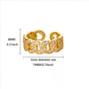 Wholesale Goldplated Copper Geometric Beltshaped Open Rings For Women With Electroplating Design