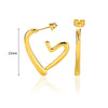 Wholesale Goldplated Copper Heart Drop Design Earrings With Geometric And Star Patterns